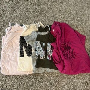4 PINK shirts all size small